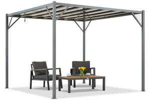 Antracitová terasová pergola Paros 3x3m Garden Point