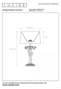 LUCIDE Stolní lampa EXTRAVAGANZA COCONUT průměr 30,5 cm - 1xE27 - Brass