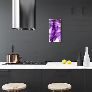 Skleněné hodiny vertikální  Umělecké kouřové fialové 30x60 cm