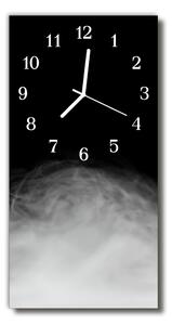 Skleněné hodiny vertikální Černý kouř 30x60 cm