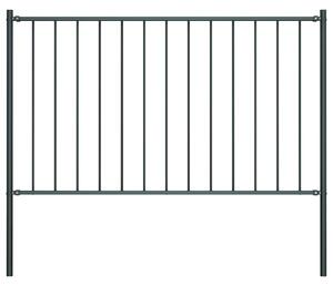 Plotový panel Woerden se sloupky ocelový 1,7x0,75 m antracitový 145212