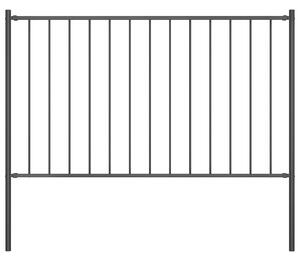 Plotový panel Woerden se sloupky ocelový 1,7x0,75 m černý 145209