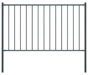 Plotový panel Woerden se sloupky ocelový 1,7x1 m antracitový 145213