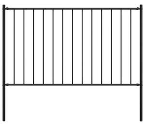 Plotový panel Woerden se sloupky ocelový 1,7x1 m černý 145210