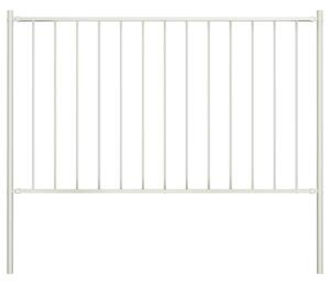 Plotový panel Woerden se sloupky ocelový 1,7x1,25 m bílý 145217