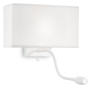 Nástěnné svítidlo Ideal lux 215693 HOTEL AP2 ALL WHITE 2xE27 / LED 1W / 45lm 3000K