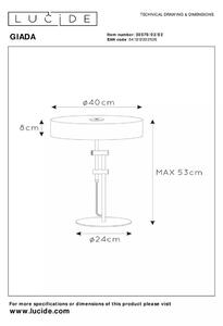 LUCIDE Stolní lampa GIADA průměr 40 cm - 2xE27 - Brass