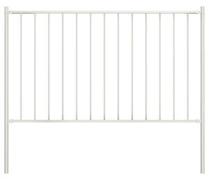 Plotový panel Woerden se sloupky ocelový 1,7x1 m bílý 145216