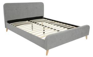 Čalouněná manželská postel bez matrace 160x200 CANDY - šedá