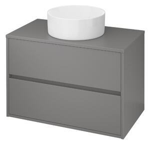 Cersanit Crea - závěsná skříňka pod umyvadlo na desku 80cm, šedá, S924-018