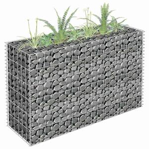 Gabionový vyvýšený záhon pozinkovaná ocel 90 x 30 x 60 cm 145630