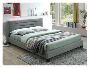 Čalouněná manželská postel bez matrace 160x200 BROOKE - světlá šedá
