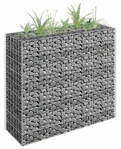 Gabionový vyvýšený záhon pozinkovaná ocel 90 x 30 x 90 cm 145631