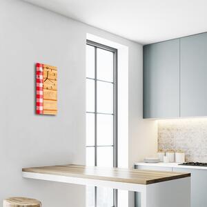 Skleněné hodiny vertikální  Barevný ubrus kuchyňský stůl 30x60 cm
