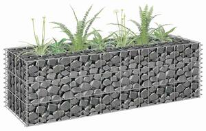 Gabionový vyvýšený záhon pozinkovaná ocel 90 x 30 x 30 cm 145629