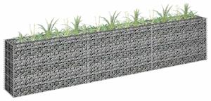 Gabionový vyvýšený záhon pozinkovaná ocel 270 x 30 x 60 cm 145638