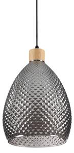 IdealLux 238746 BERGEN-1 SP1 závěsné svítidlo E27 1x60W IP20 kouřové sklo s chromovým efektem