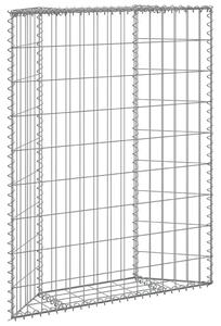 Trapézový gabionový vyvýšený záhon pozinkovaná ocel 80x20x100cm 145652