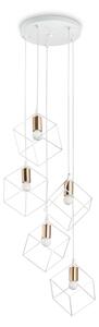 IdealLux 237671 ICE SP5 závěsné svítidlo E27 5x60W IP20 bílá