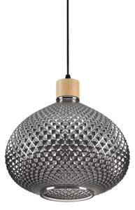 IdealLux 238920 BERGEN-3 SP1 závěsné svítidlo E27 1x60W IP20 kouřové sklo s chromovým efektem