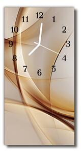 Nástěnné hodiny vertikální  Umění abstrakce béžová 30x60 cm