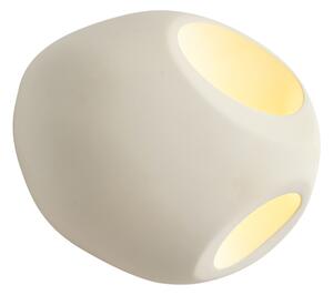 Japandi nástěnná lampa krémová kulatá 28 cm - Pietra