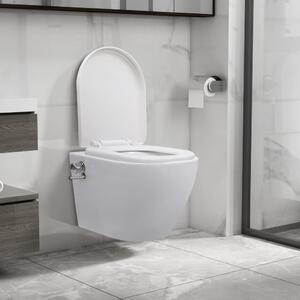 Závěsné WC bez oplachového kruhu s funkcí bidetu keramické bílé 145781