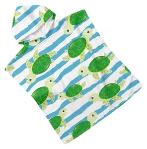 Dětské pončo TURTLES zelené 60x120 cm