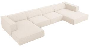 Světle béžová čalouněná rohová pohovka do "U" Cosmopolitan Design Arendal 364 cm