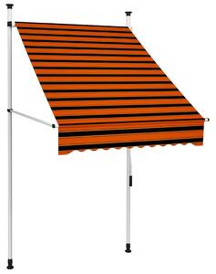 Ručně zatahovací markýza 100 cm oranžovo-hnědá 145834