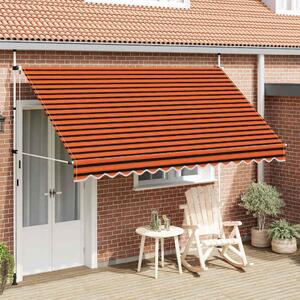 Ručně zatahovací markýza 350 cm oranžovo-hnědá 145839
