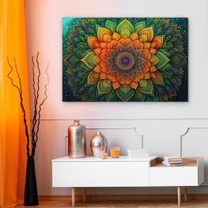 DUBLEZ | Barevný obraz - Mandala duše | UV tisk, Premium