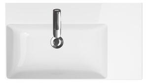 Cersanit Inverto umyvadlo nábytkové/na desku 80,5 x 45,5 cm, s přepadem pravé, Bílá, K671-006