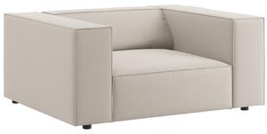 Světle béžové sametové křeslo Cosmopolitan Design Arendal