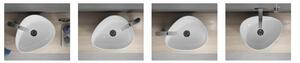Cersanit Moduo - asymetrické umyvadlo na desku 56,5 x 36,5 cm, bílá, K116-052
