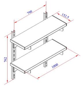 Sada polic pro plastové zahradní domky DURAMAX 01000