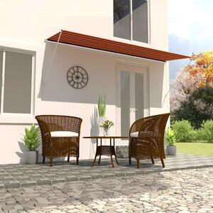 Zatahovací markýza 400 x 150 cm oranžovo-hnědá 145899