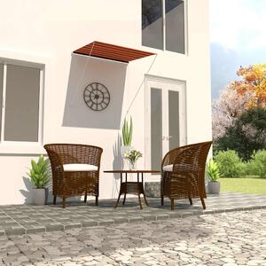 Zatahovací markýza 150 x 150 cm oranžovo-hnědá 145894
