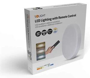 Solight WO798 LECCE - LED stropní svítidlo stmívatelné dálkovým ovladačem, Ø 30cm, 36W, 3000-6000K (Stropní bílé svítidlo s dálkovým ovladačem)