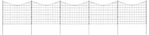 Zahradní plot s obloukem dolů 77,5 x 64 cm zelený 146104