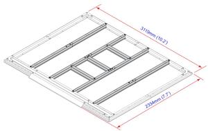 Podlahové profily pro domky 7,8 m² DURAMAX 57202