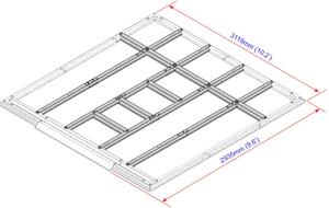 Podlahové profily pro domky 9,7 m² DURAMAX 57212