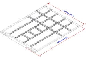 Podlahové profily pro domky 11,6 m² DURAMAX 57222