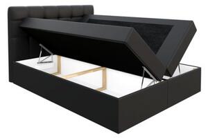 Boxpringová manželská postel 120x200 CLARA - černá + topper ZDARMA