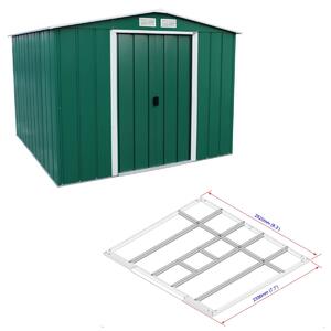 Titan Eco XL Zahradní domek 6,3 m² + podlahové profily, zelený DURAMAX 60161+57112