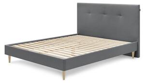 Šedá čalouněná dvoulůžková postel s roštem 160x200 cm Tory – Bobochic Paris