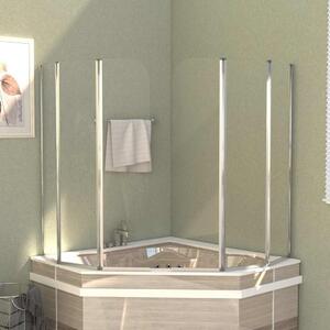 Sprchové kouty 2 ks 104 x 130 cm tvrzené sklo průhledné 146228