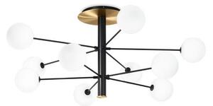 Ideal Lux 273693 COSMOPOLITAN stropní svítidlo 10xG9 D1240mm černá, mosaz, bílá