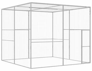 Klec pro kočky 3 x 3 x 2,5 m pozinkovaná ocel 146361