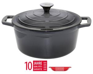 Hrnec s poklicí Ø 26 cm, litinový, šedý ELO 33626